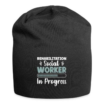 Rehabilitation Social Worker In Progress Job - Jersey-Beanie - Schwarz - Vorne