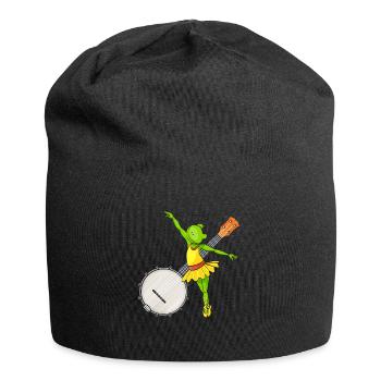 Ballett tanzender Frosch Banjo Bluegrass Musik - Jersey-Beanie - Schwarz - Vorne