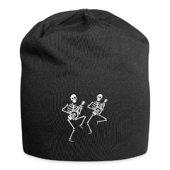 Skeletons play banjo bluegrass folk music - Jersey Beanie - black - Front