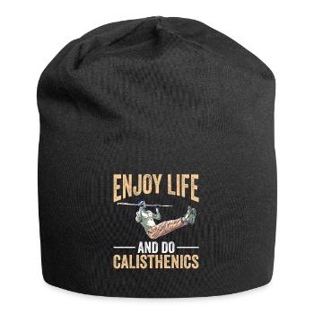 Calisthenics Körpergewicht Krafttraining - Jersey-Beanie - Schwarz - Vorne