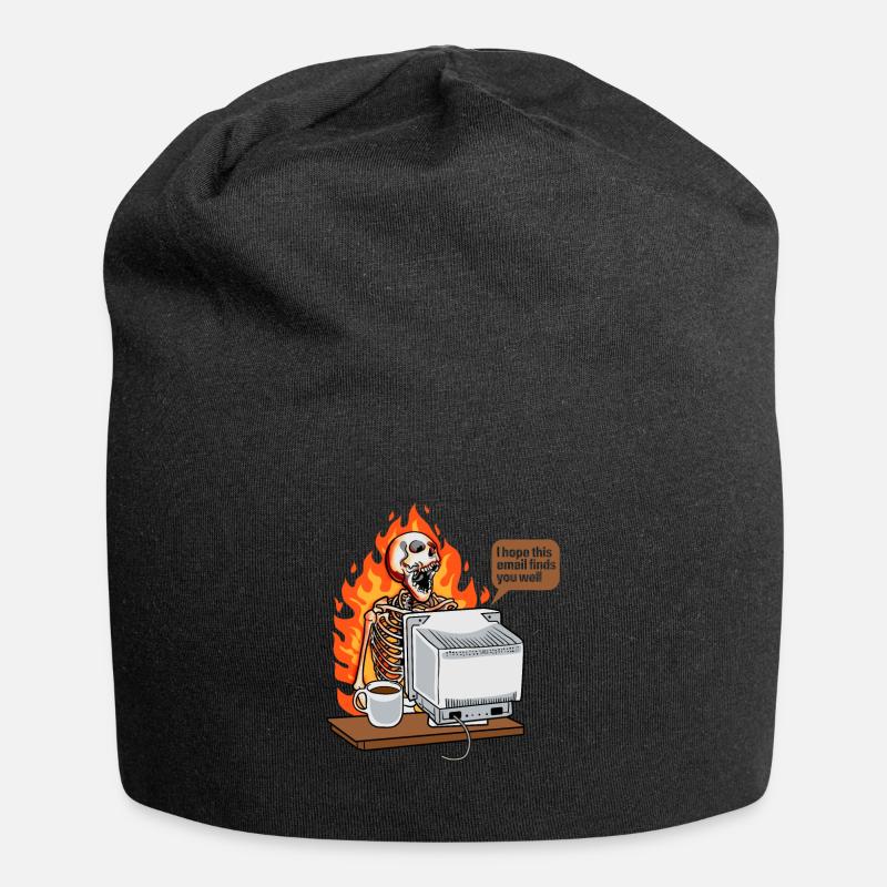 Saturated Coffee At Work New Email - Jersey Beanie - black