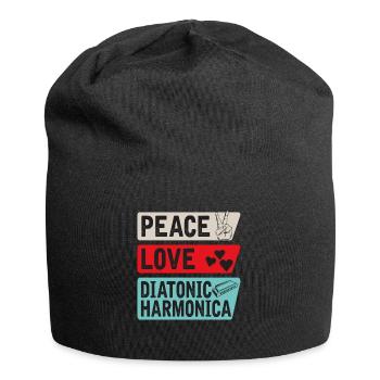 Peace Love Instrument d’harmonica diatonique - Bonnet en jersey - noir - Devant