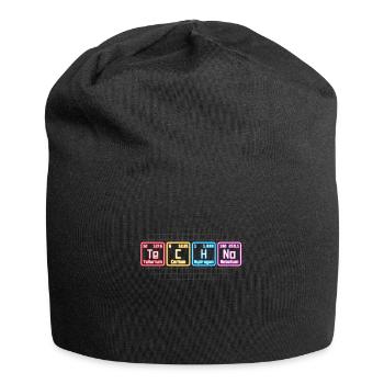 Elektronische Musik Techno Periodensystem DJ - Jersey-Beanie - Schwarz - Vorne
