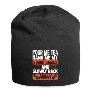 Versez-moi du thé Donnez-moi mon joueur de jeux de société - Bonnet en jersey - noir - Devant