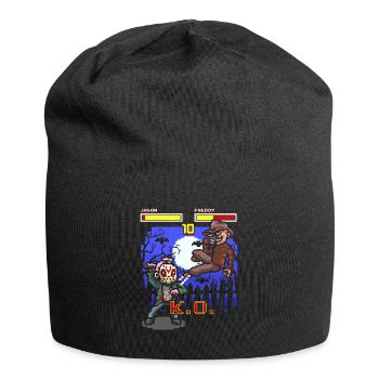 Halloween Gamer Arcade Kampf Jason Freddy - Jersey-Beanie - Schwarz - Vorne