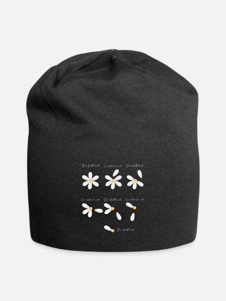 Gänseblümchen Spiel Sie liebt mich Sie liebt mich - Jersey-Beanie - Schwarz