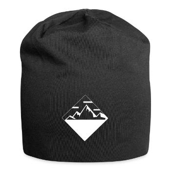 Quadrat - Berg - - Jersey-Beanie - Schwarz - Vorne
