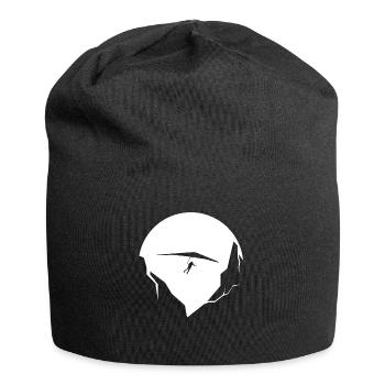 Berg - Gleitschirmfliegen - (14) - Jersey-Beanie - Schwarz - Vorne