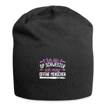 I am a surgical nurse I like open people - Jersey Beanie - black - Front