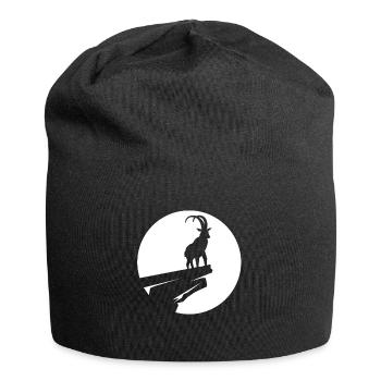 Chèvre - (5) - Bonnet en jersey - noir - Devant