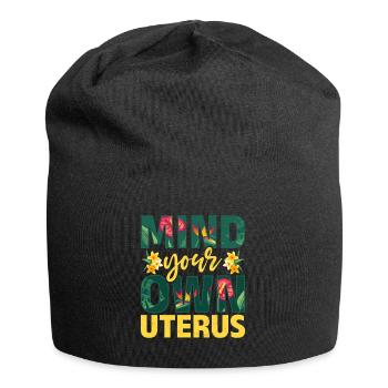 Uterus Flowers Empowerment Women's Rights - Jersey Beanie - black - Front