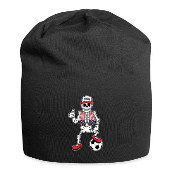 Skelett Vereinigte Staaten Fußballfan - Jersey-Beanie - Schwarz - Vorne