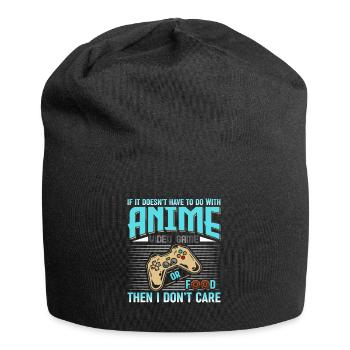 Lustige Anime-Videospiele oder Food-Videospiele - Jersey-Beanie - Schwarz - Vorne