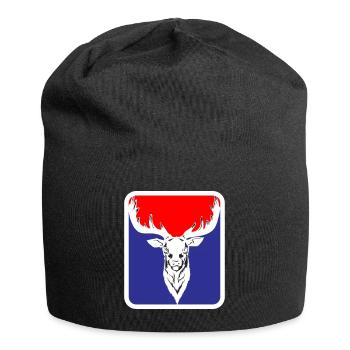 Hunter Funny Roebuck Deer Logo | Colors can be changed - Jersey Beanie - black - Front
