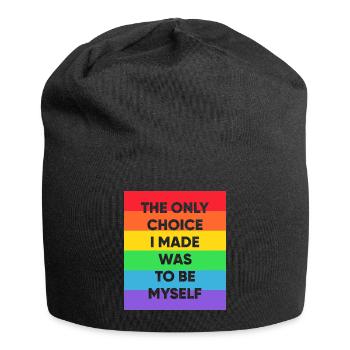 Schwul Lesbisch Regenbogen T-Shirt Geschenkidee - Jersey-Beanie - Schwarz - Vorne