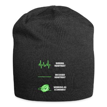 Economist Funny Economist Finance Economic Teacher - Jersey Beanie - charcoal grey - Front