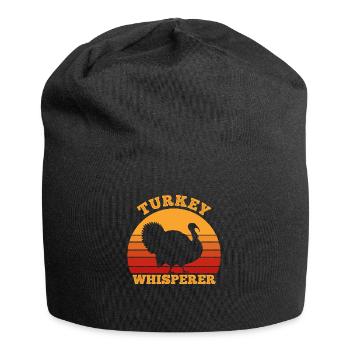 Truthahnflüsterer lustige Jagdgeschenke für Männer jagen - Jersey-Beanie - Schwarz - Vorne