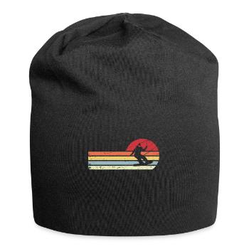 Lignes soleil et rétro - Snowboard pour femme - - Bonnet en jersey - noir - Devant