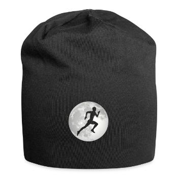 Vollmond - Laufen - - Jersey-Beanie - Schwarz - Vorne