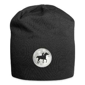 Vollmond - Pferd reiten - - Jersey-Beanie - Schwarz - Vorne