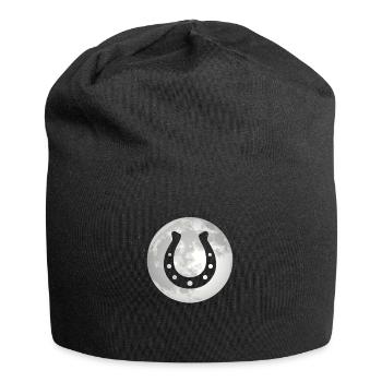 Vollmond - Pferd - Hufeisen - - Jersey-Beanie - Schwarz - Vorne