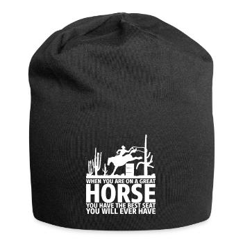 Si vous êtes assis sur un grand cheval, vous avez - Bonnet en jersey - noir - Devant