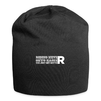 Riding never gets easier, you only get better - - Jersey Beanie - black - Front