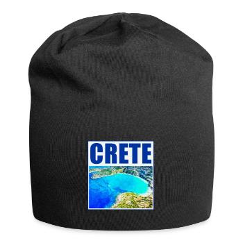 Kreta Elafonisi Traumstrand roter Sand - Jersey-Beanie - Schwarz - Vorne
