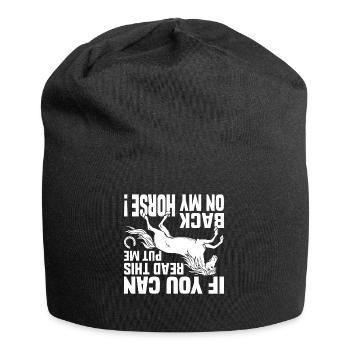 If you can read this, put me back on my - Jersey Beanie - black - Front