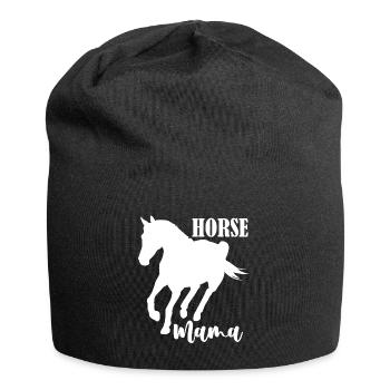 Maman cheval - - Bonnet en jersey - noir - Devant