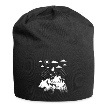 Riding Bear - - Jersey Beanie - black - Front