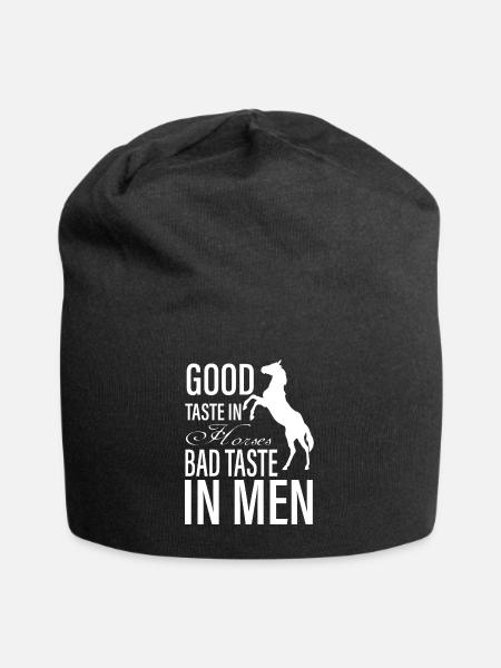 Good taste in horses Bad taste b - Jersey Beanie - black