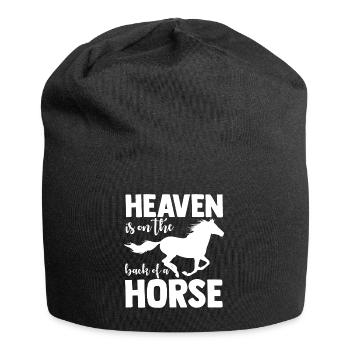 The sky is on the back of a horse - - Jersey Beanie - black - Front