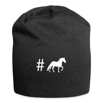Hashtag - Horse - - Jersey Beanie - black - Front