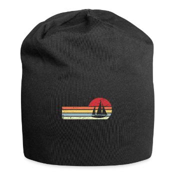 Sun et Retro Lines - Voile - - Bonnet en jersey - noir - Devant