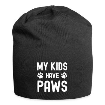 Mes enfants ont des pattes - Bonnet en jersey - noir - Devant