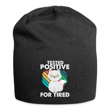 Tested Positive for Tired - Jersey Beanie - black - Front