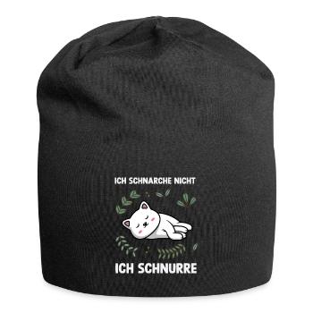 Ich schnarche nicht, ich schnurre - Jersey-Beanie - Schwarz - Vorne