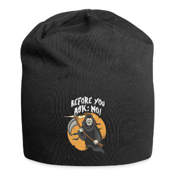 Before you ask: No! - Jersey Beanie - black - Front