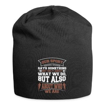 Our sport is running - Jersey-Beanie - Schwarz - Vorne