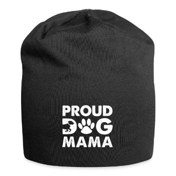 Proud dog mom - paw - Jersey Beanie - black - Front