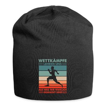 Laufwettkampf - Jersey-Beanie - Schwarz - Vorne