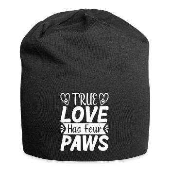 Le véritable amour a quatre pattes - Bonnet en jersey - noir - Devant
