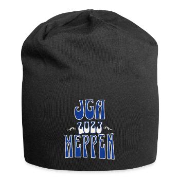 Meppen JGA Junggesellenabschied 2023 für Fans - Jersey-Beanie - Schwarz - Vorne