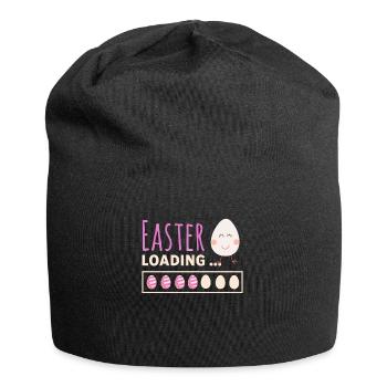 Easter loading - Ostern lädt lustiges Ostermotiv - Jersey-Beanie - Schwarz - Vorne