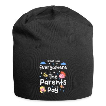 Toll, Wie Überall Die Eltern Zahlen - Jersey-Beanie - Schwarz - Vorne