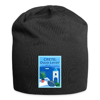 Crete Ouzo Lover - Jersey Beanie - black - Front