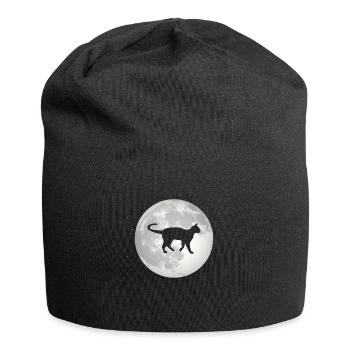 Pleine Lune - Chat - - Bonnet en jersey - noir - Devant