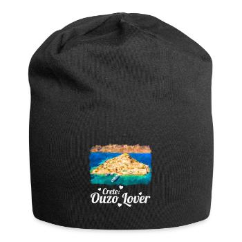 Crete Ouzo Lover - Jersey Beanie - black - Front