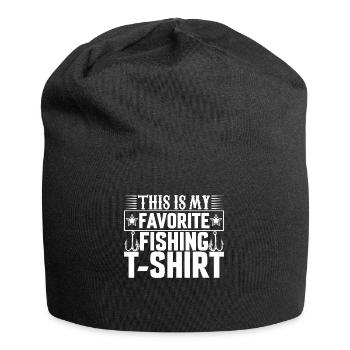 C’est mon t-shirt de pêche préféré - - Bonnet en jersey - noir - Devant